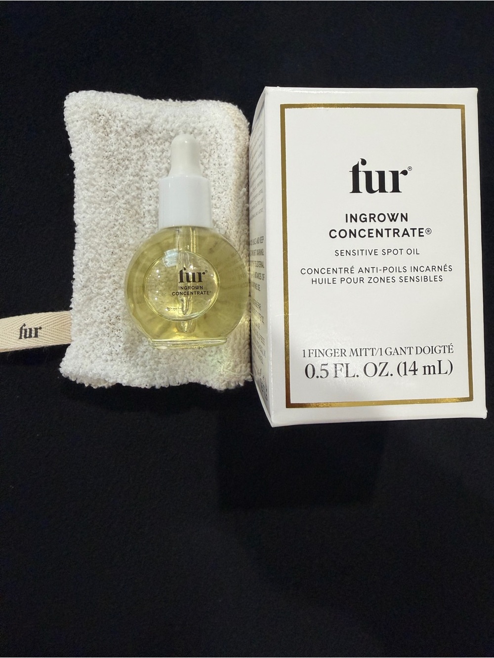 Fur Ingrown Concentrate Sensitive Spot Oil 0.5 oz + Mitt NEW